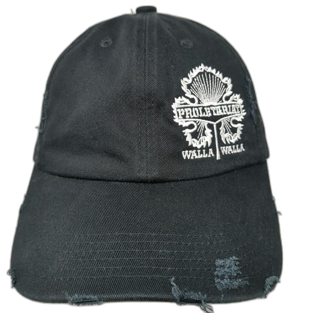 District Baseball Cap Black One Size Embroidered Slideback Hat Walla Walla